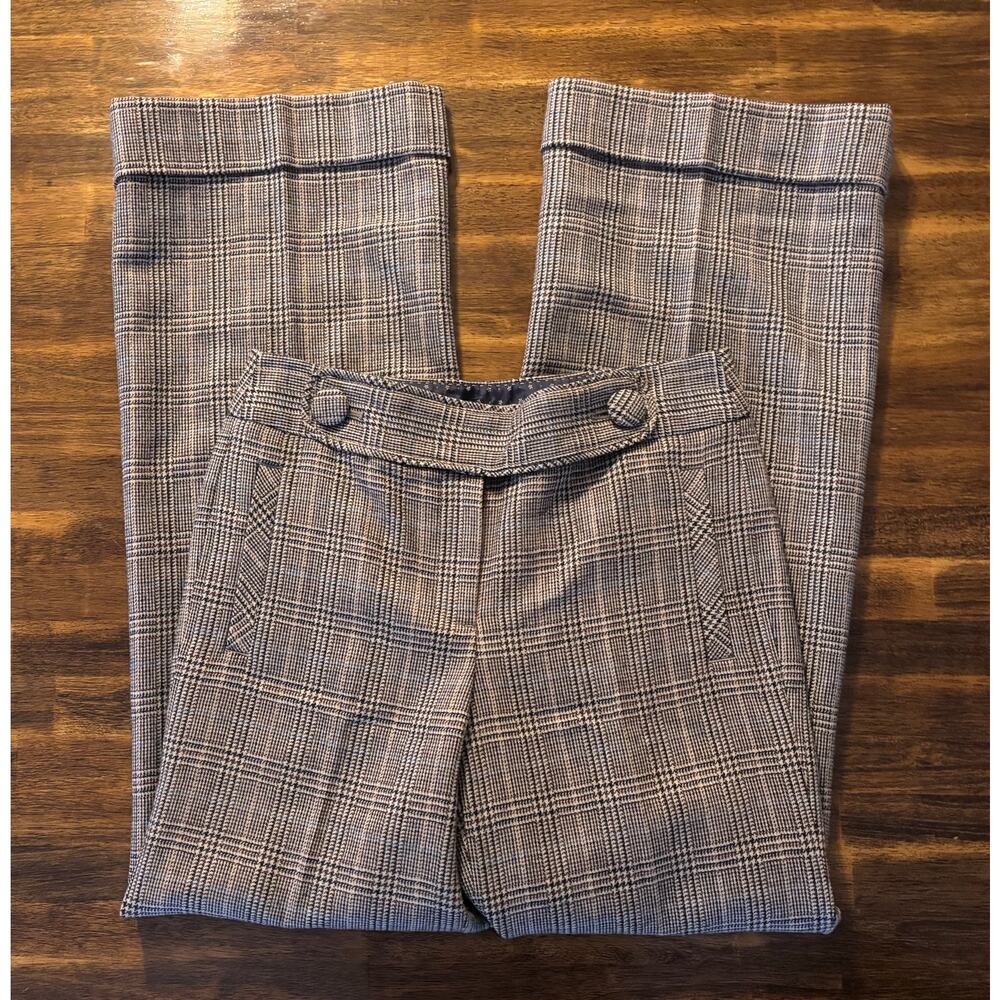 J. Crew Plaid Straight-Leg Trousers in Brown and Black